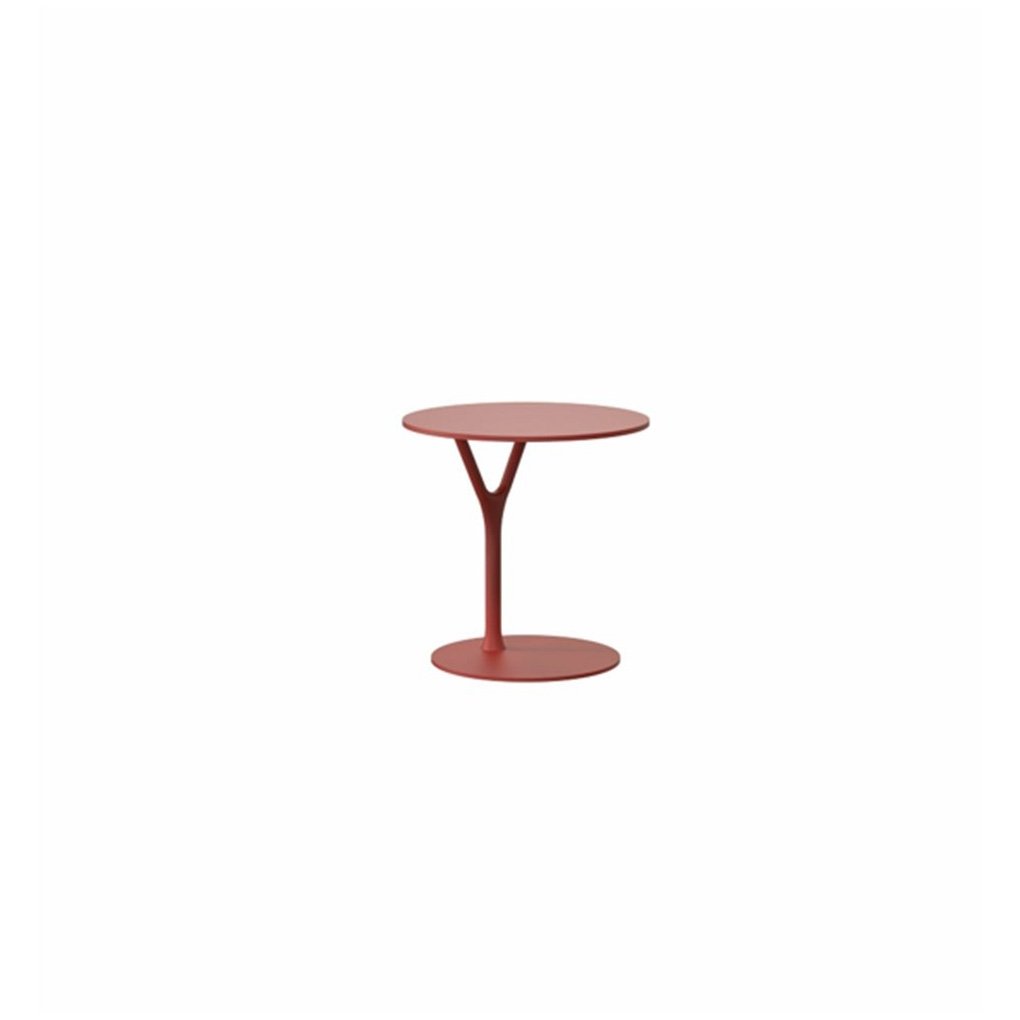 Frost Wishbone Tisch (Tisch 1 - H 45cm, Ø 45cm, rot)