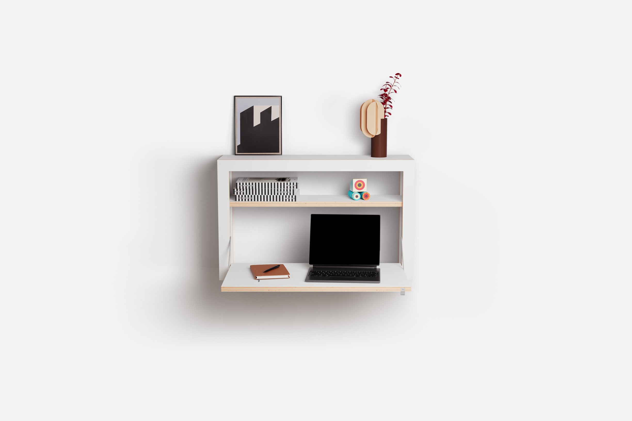 Ambivalenz Fläpps Box Sekretär 80x50x20 (weiß)