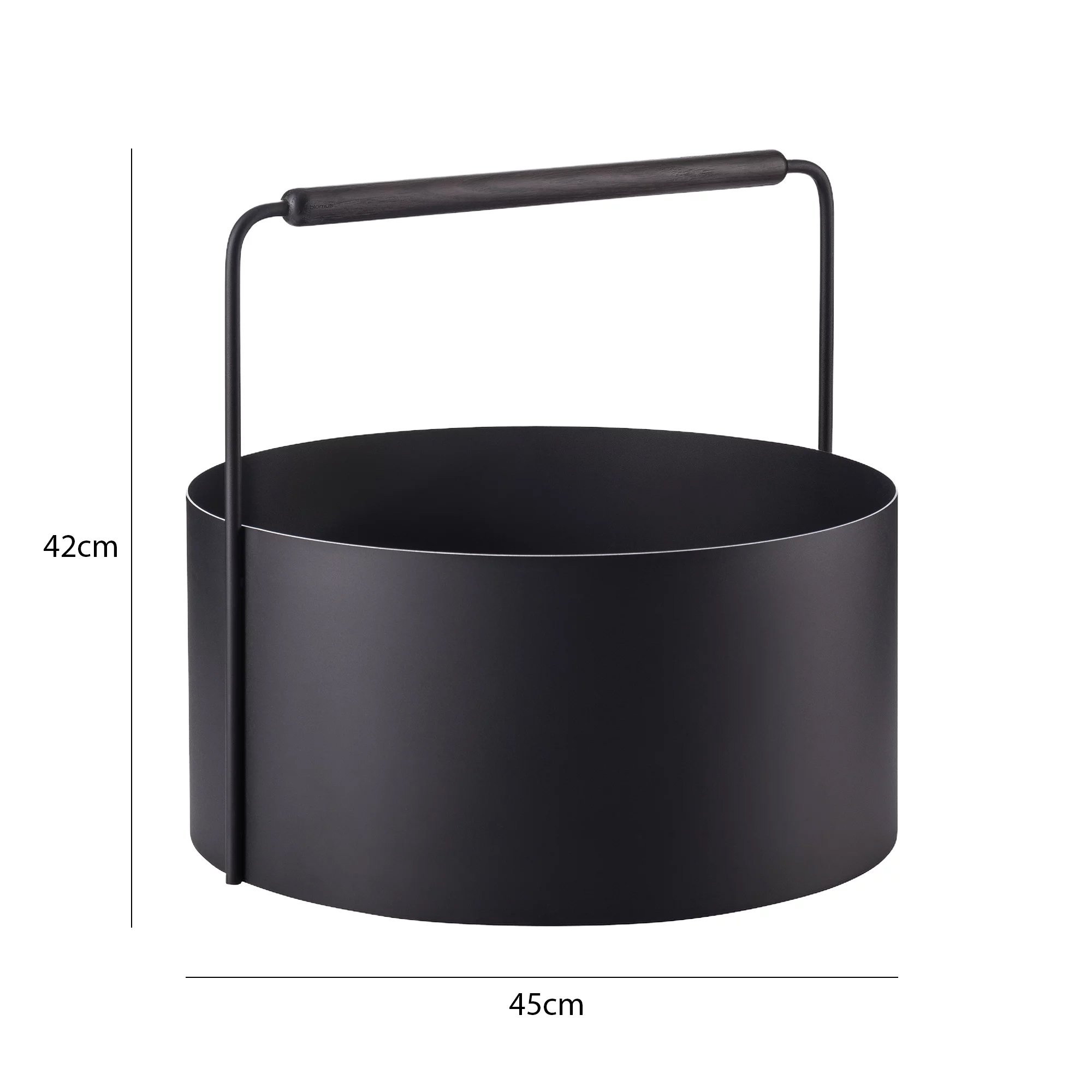 blomus Ashi Feuerholz Korb Groß (Black)