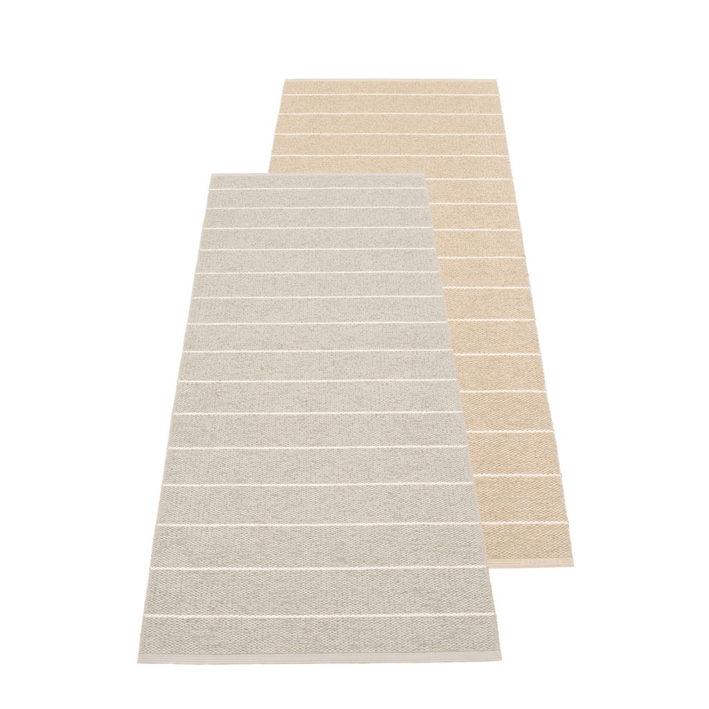 pappelina carl outdoor teppich linen beige 70x180 doppel