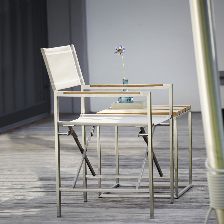 Jan Kurtz Lux Hocker - 45x45, Teak natur - Lagerabverkauf (natur)