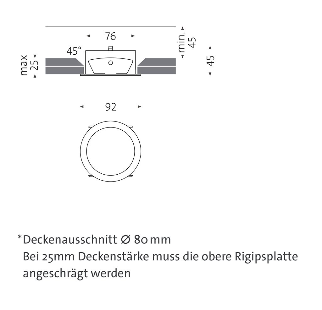 Mawa Design Wittenberg 4.0 wi4-eb-1r-dl-IP44 Einbaustrahler