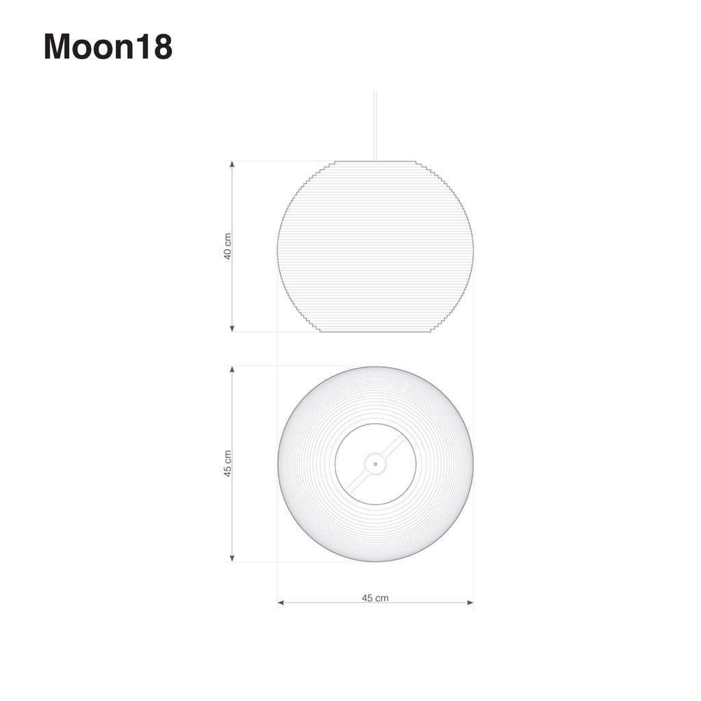 graypants moon18 pendelleuchte technische zeichnung