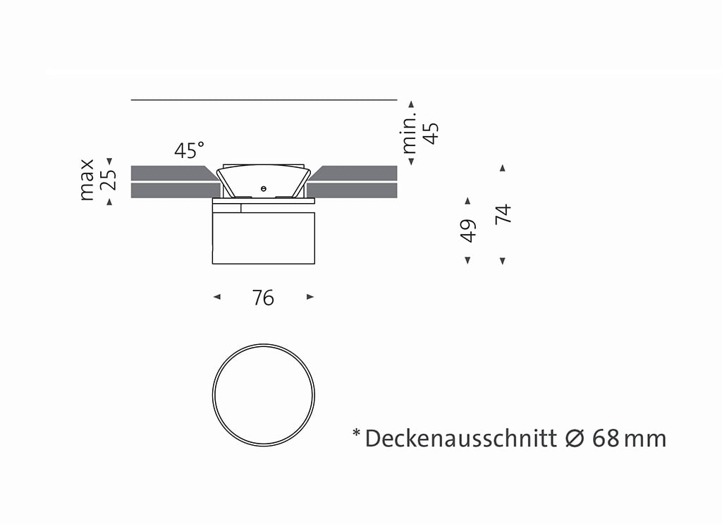 Mawa Design Wittenberg 4.0 wi4-eb-1r-kr Einbaustrahler