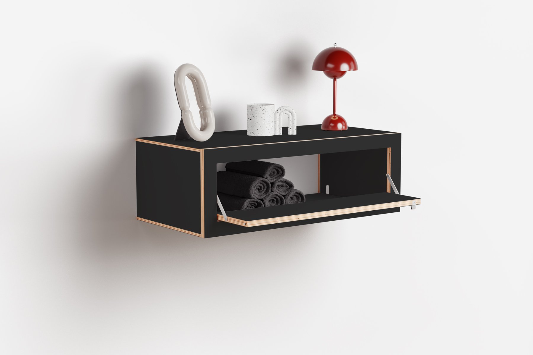 Ambivalenz Fläpps Box Wandkonsole 80x27x40 (weiß)