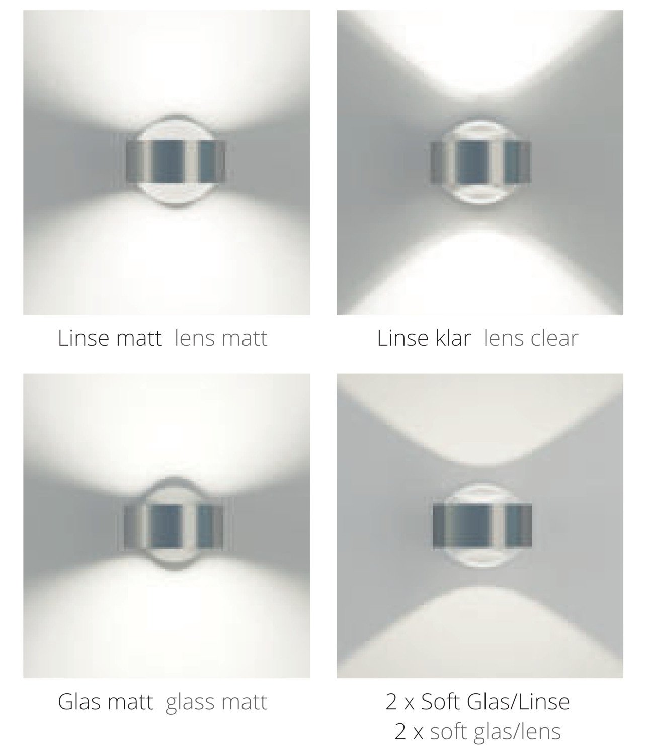 Top Light Puk Mini Side Twin LED Deckenleuchte (20,4 cm, nickelmatt, ohne Abdeckung (für Nachbestellungen))