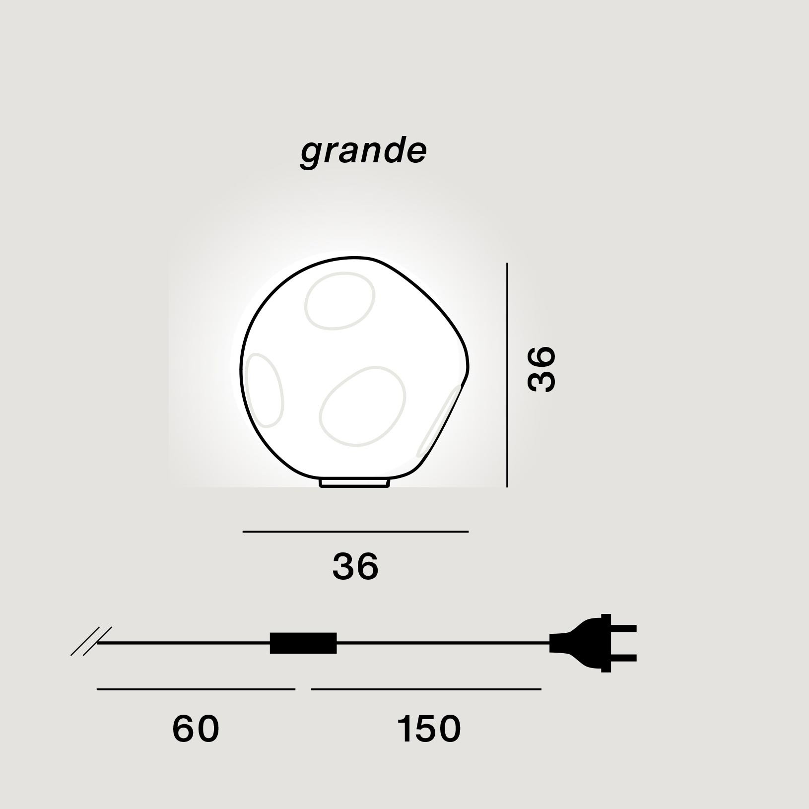 Foscarini Hoba Grande Tischleuchte (Ein- / Aus)