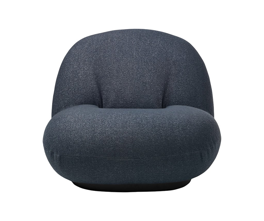 Gubi Pacha Lounge Chair Sessel, drehbare Basis schwarz