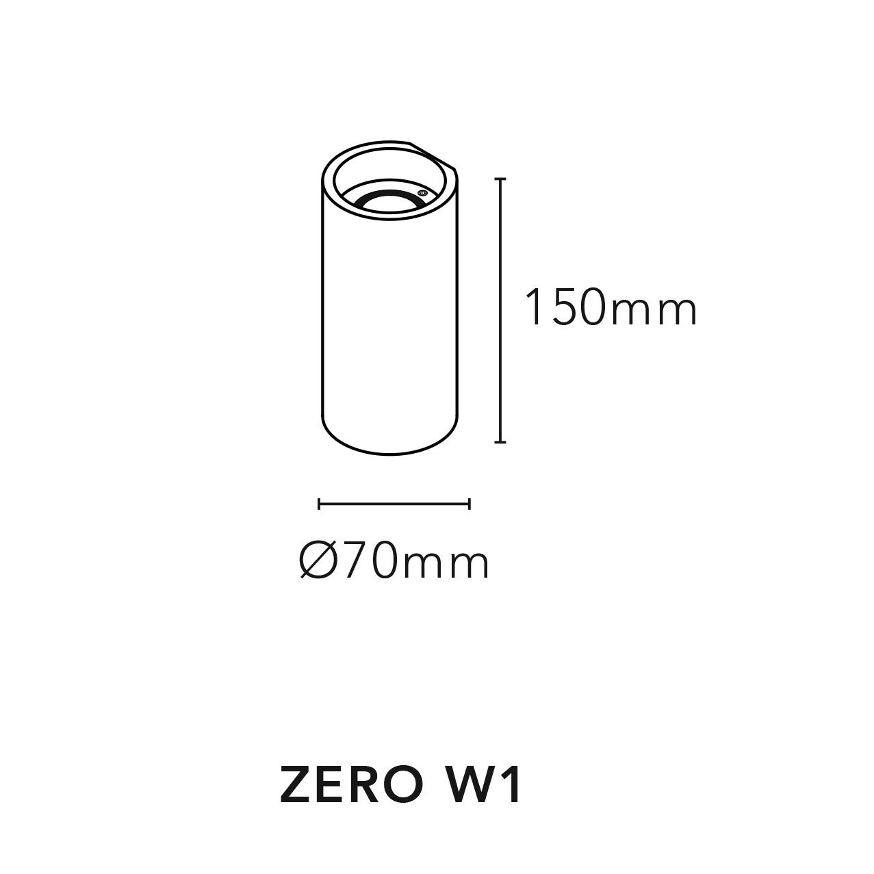 Light Point Zero W1 Wandleuchte (schwarz / gold)