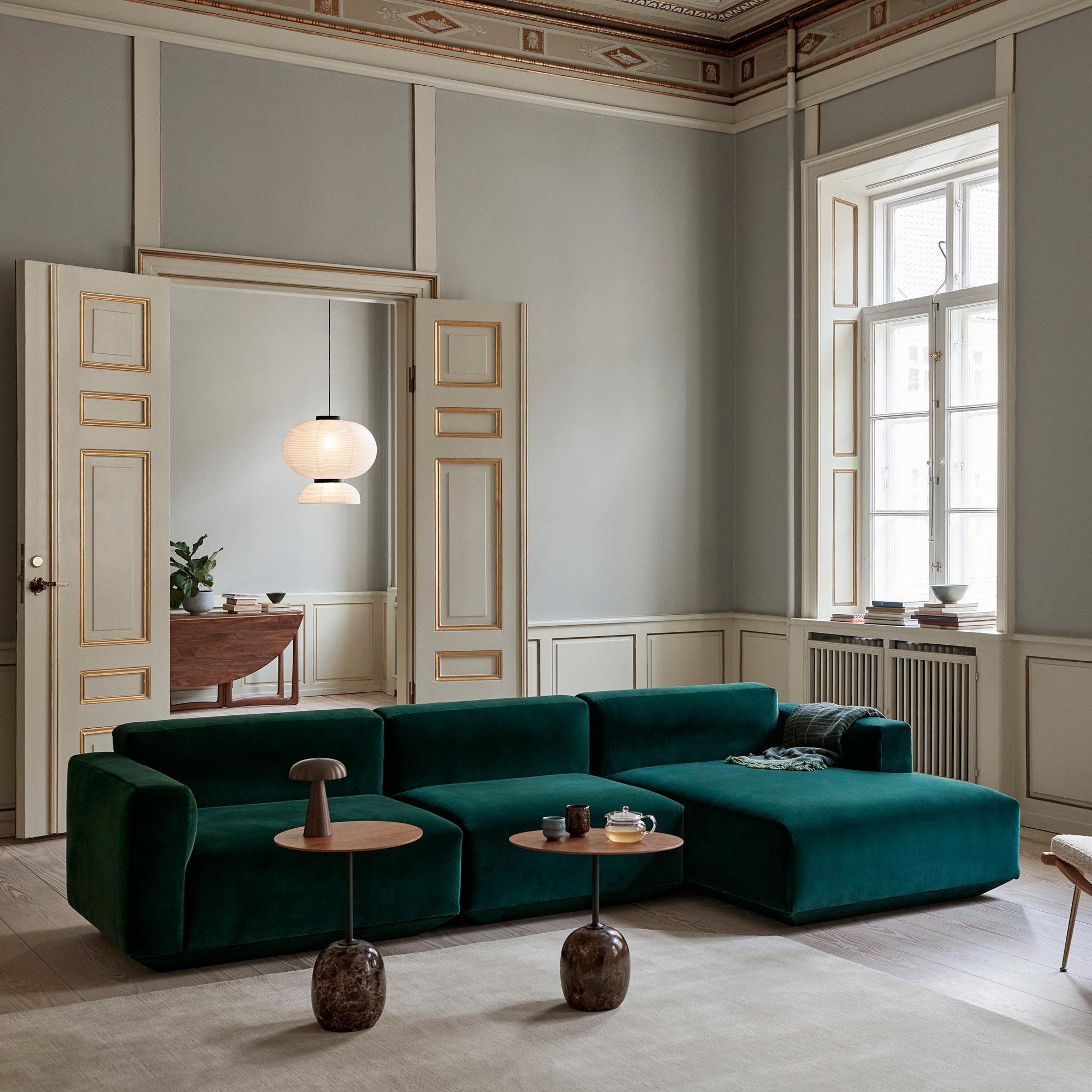 &tradition Develius 3-Sitzer Eck-Sofa Chaiselongue rechts (Hot Madison Reboot 094 (JAB))