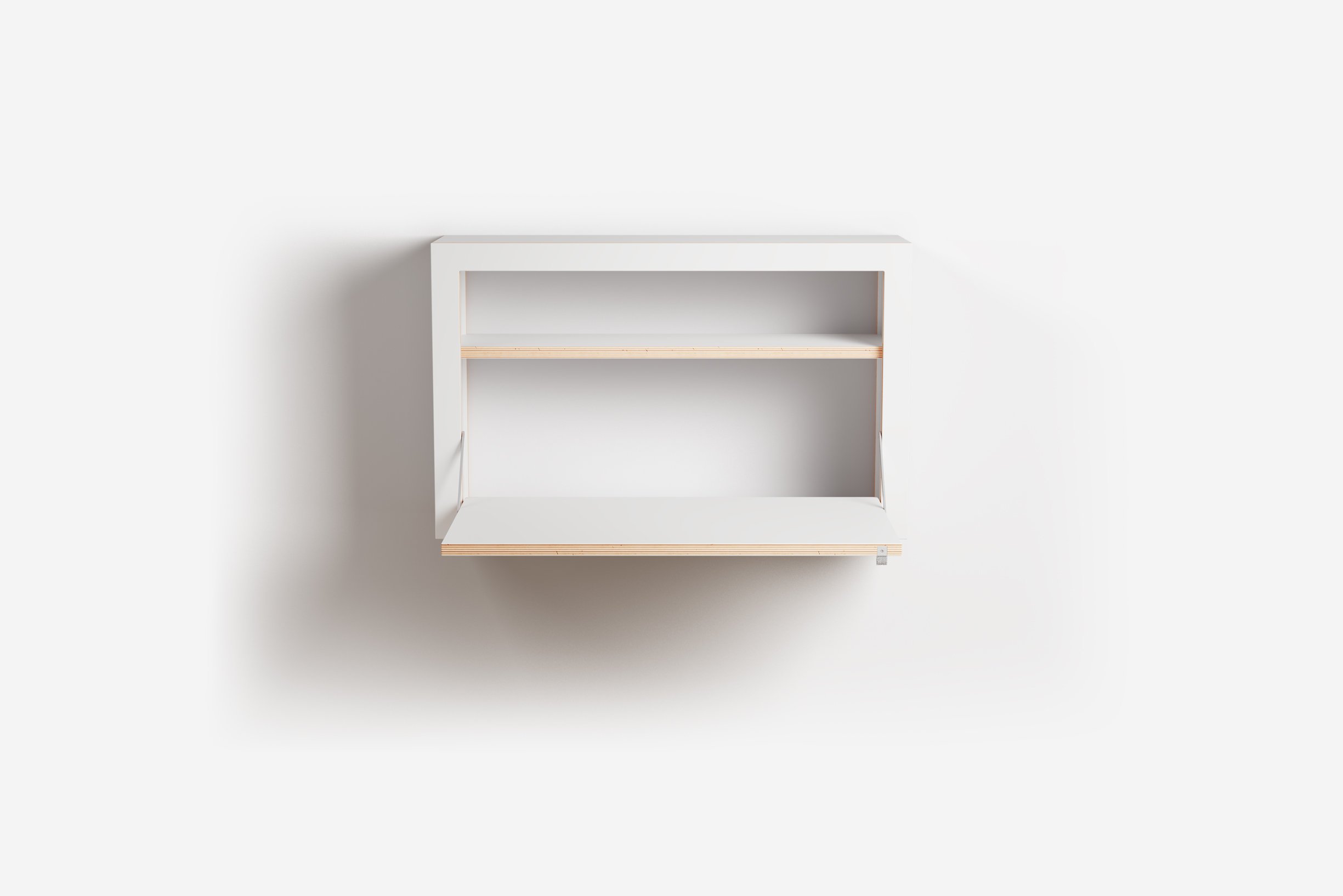 Ambivalenz Fläpps Box Sekretär 80x50x20 (weiß)