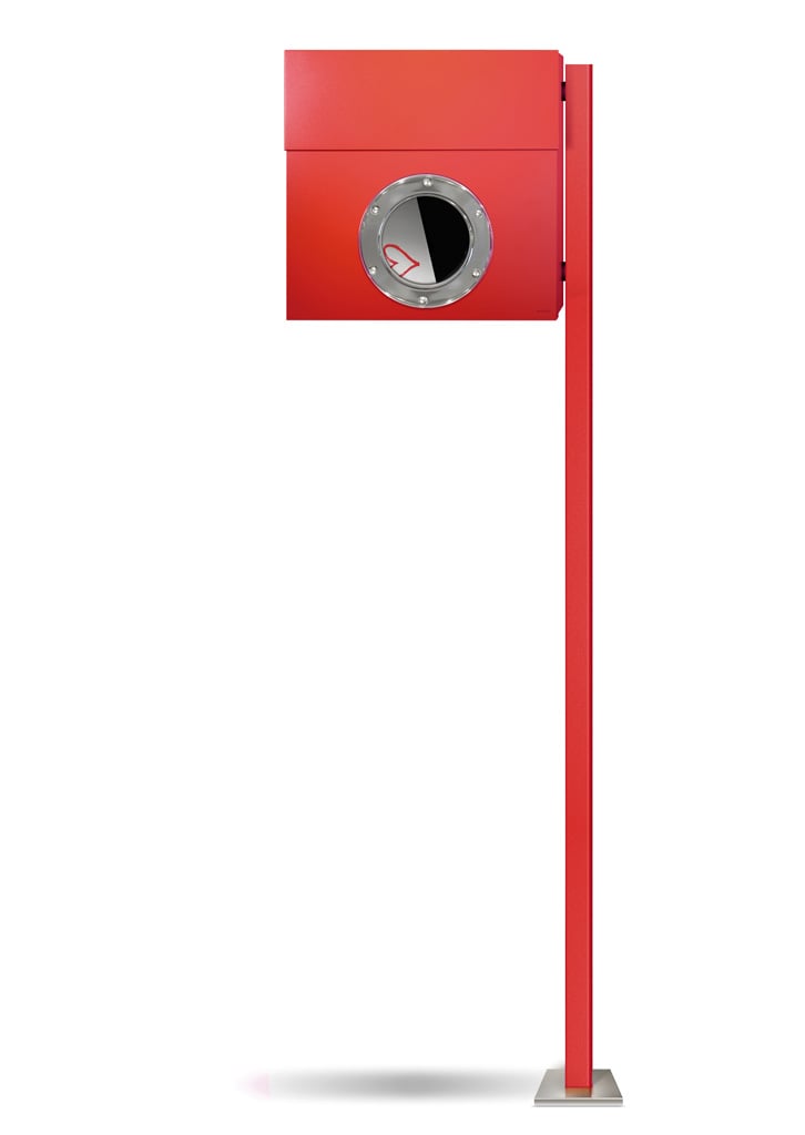radius design letterman 1 briefkasten rot 506r pfosten ohne klingel594a2f57396d0