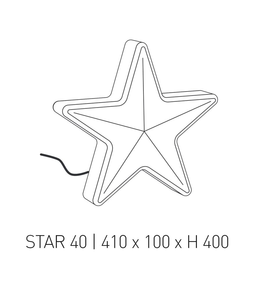 Moree Star 40 LED Outdoor Stern Bodenleuchte / Wandleuchte