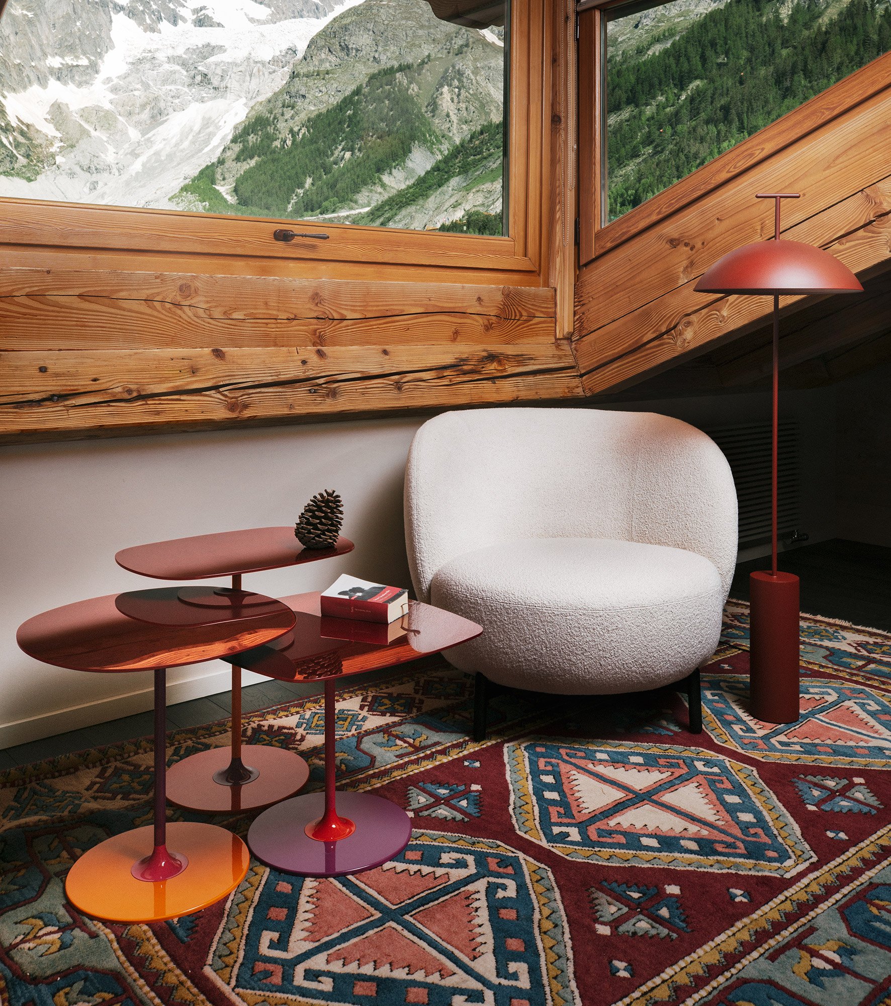 Kartell Thierry Beistelltisch Ø 45cm (bordeaux)