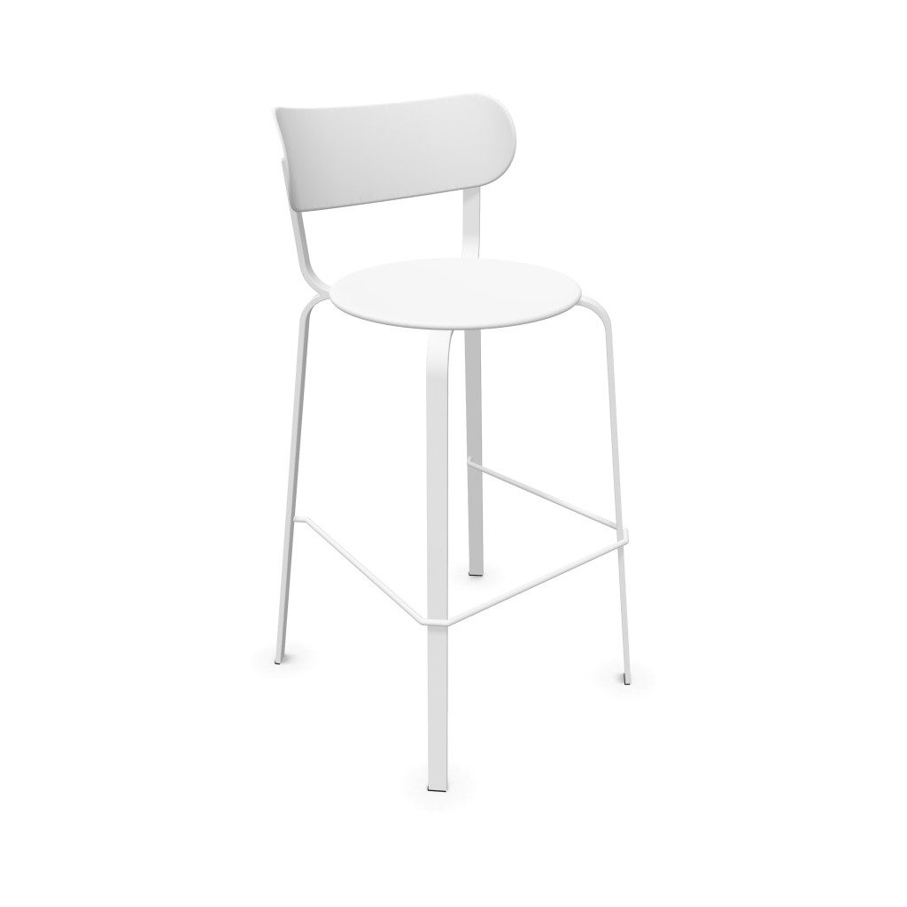 Lapalma Stil S49 Barhocker (weiß lackiert, 75cm)
