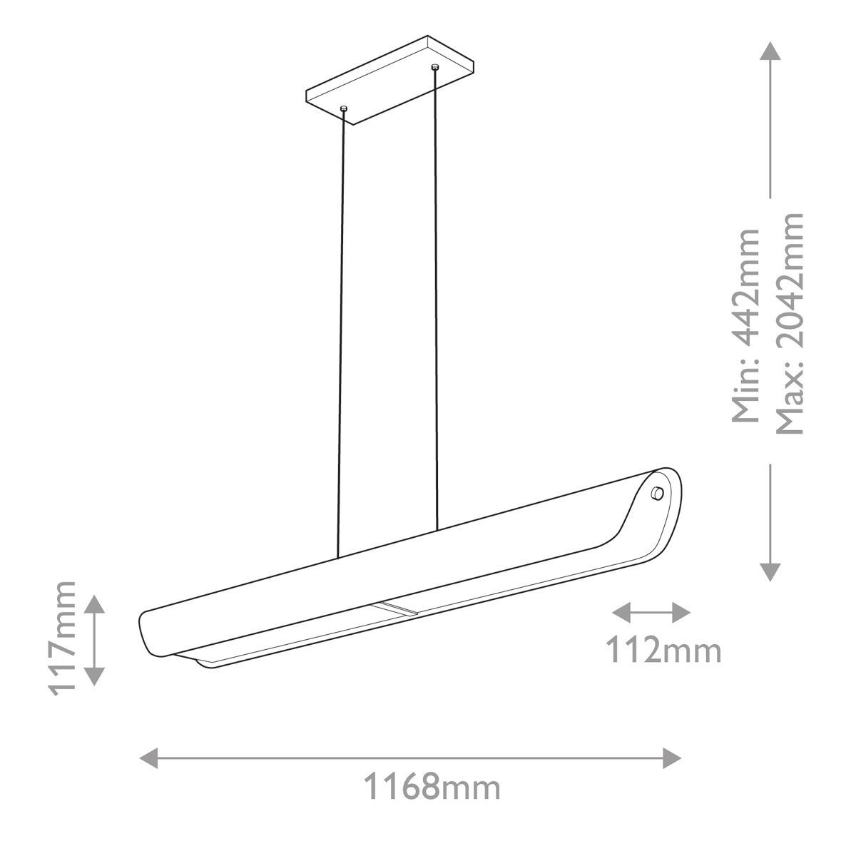 Elstead Lighting Arco Linear LED Pendelleuchte