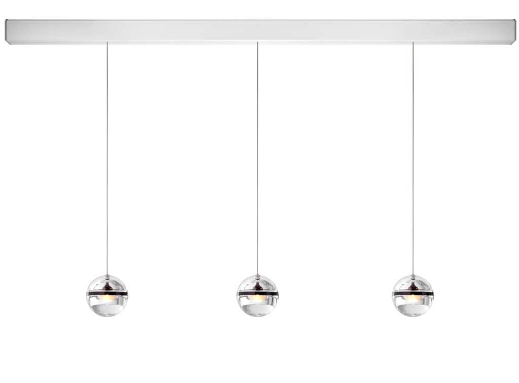Lumina Limbus Linear 3 Pendelleuchte (schwarz eloxiert, warmweiß (3000K))