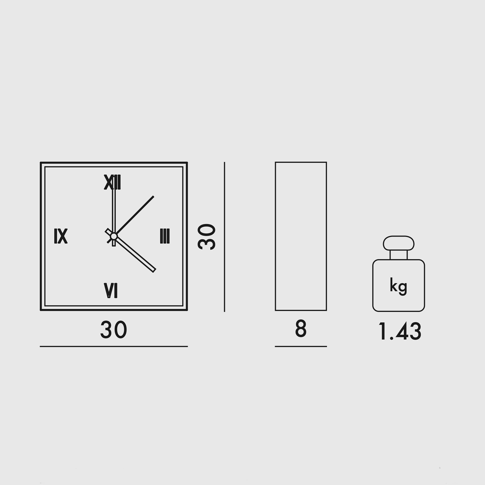 Kartell Tic&Tac Wanduhr (weiß)
