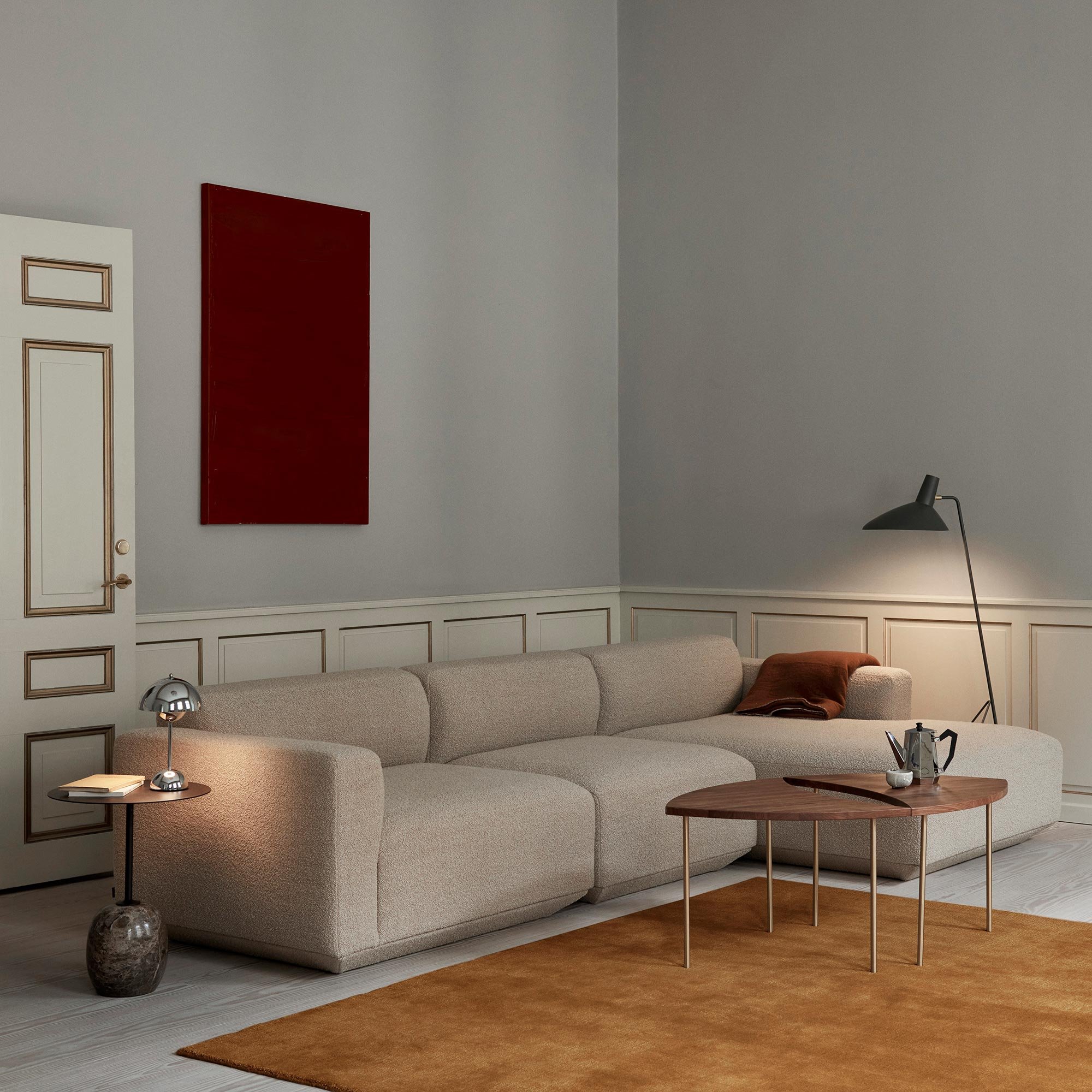 &tradition Develius 3-Sitzer Eck-Sofa Chaiselongue rechts (Hot Madison Reboot 094 (JAB))