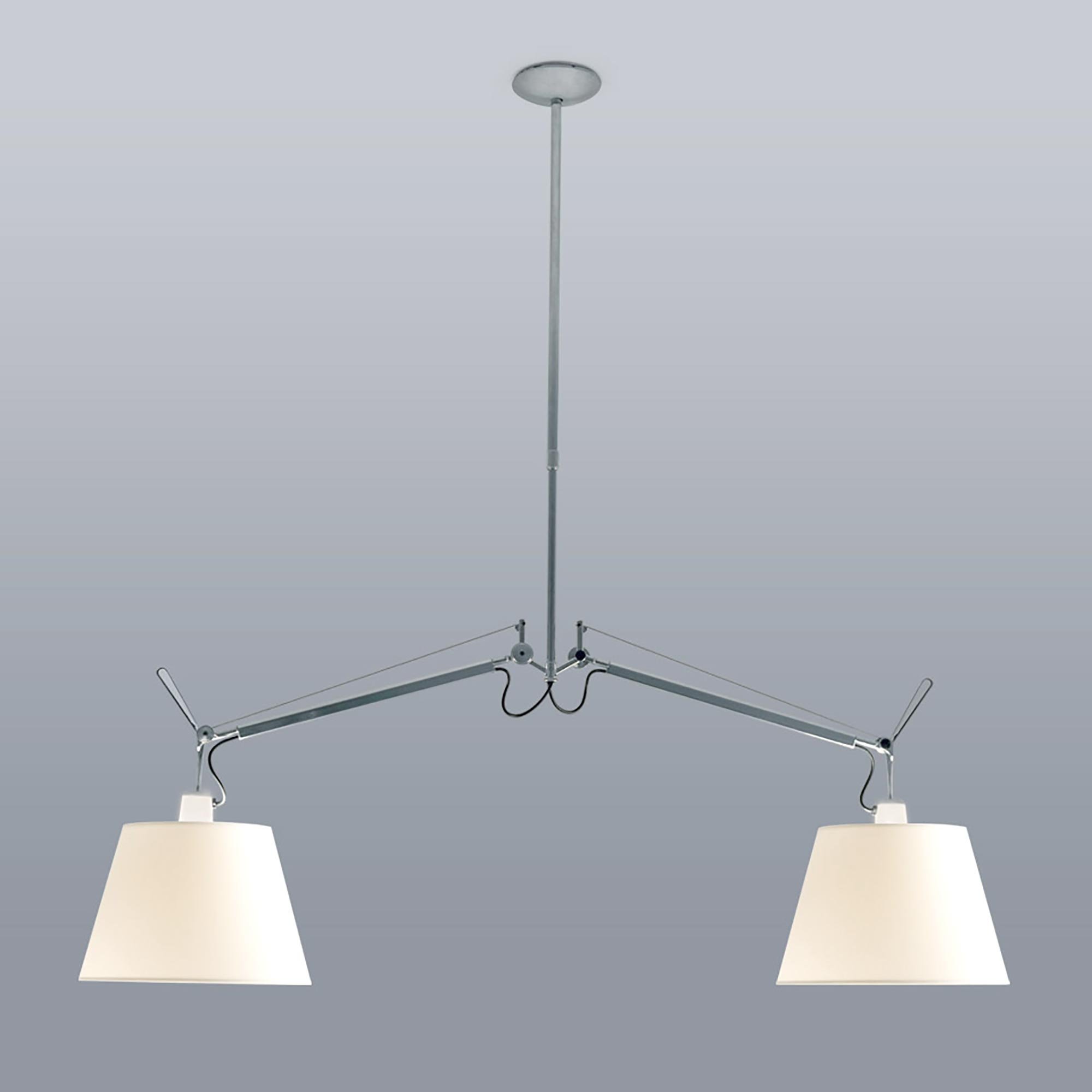 Artemide Tolomeo Basculante 2 Bracci Pendelleuchte (Ø 24cm Pergamentschirm)
