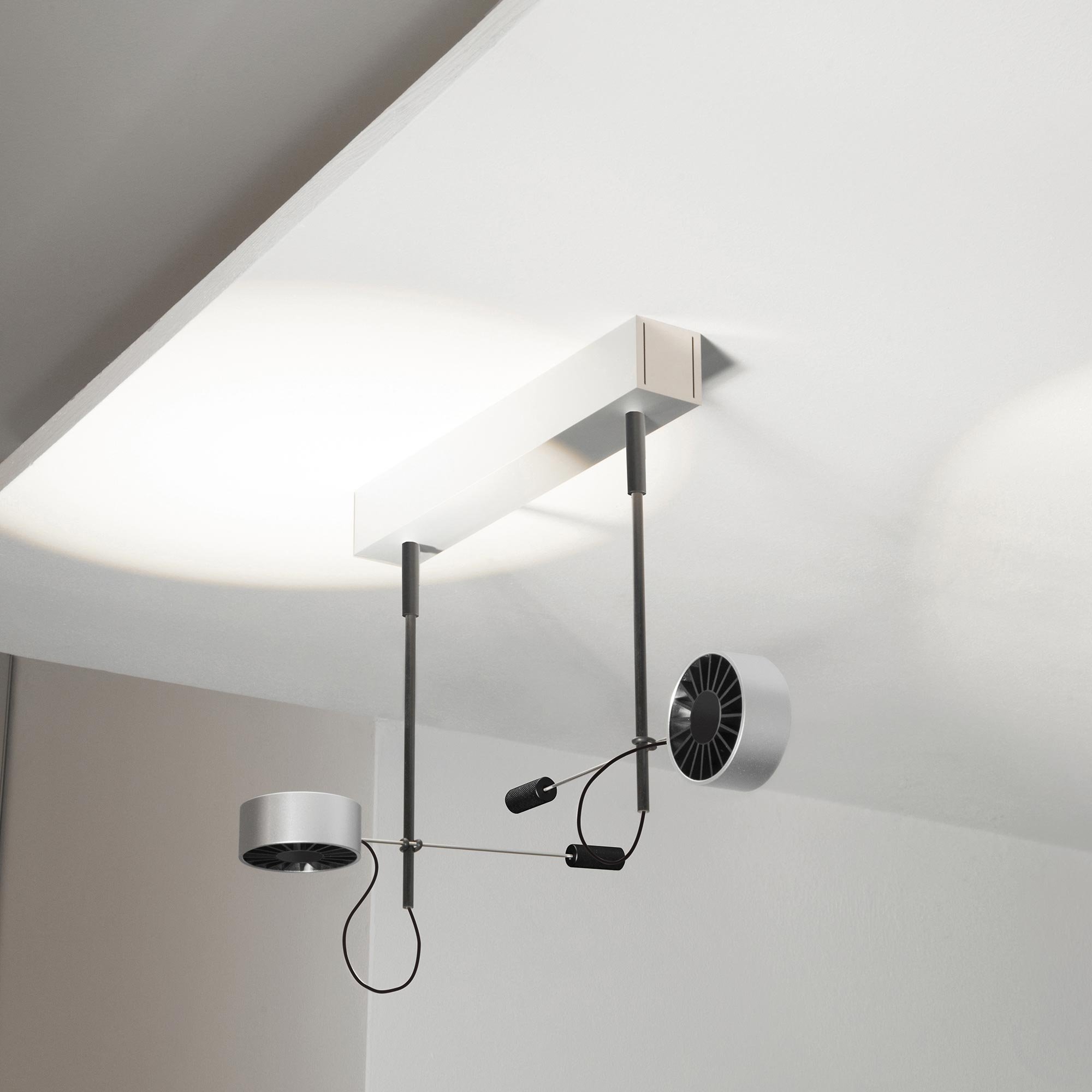 Absolut Lighting Absolut LED 2-flammig Deckenleuchte (silber)