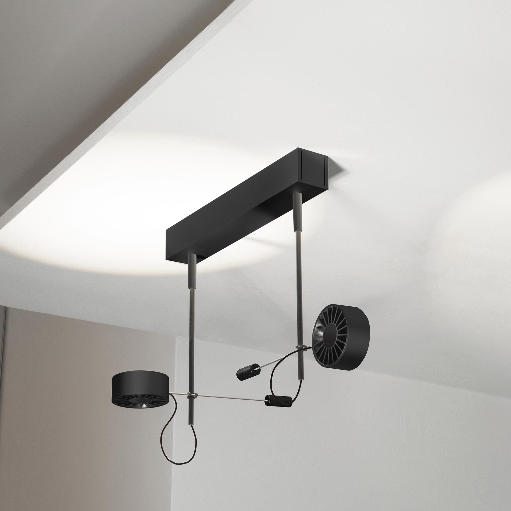 Absolut Lighting Absolut LED 2-flammig Deckenleuchte (schwarz)