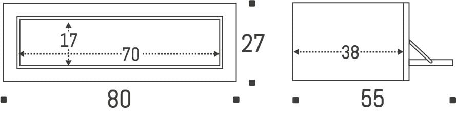 Ambivalenz Fläpps Box Wandkonsole 80x27x40 (weiß)