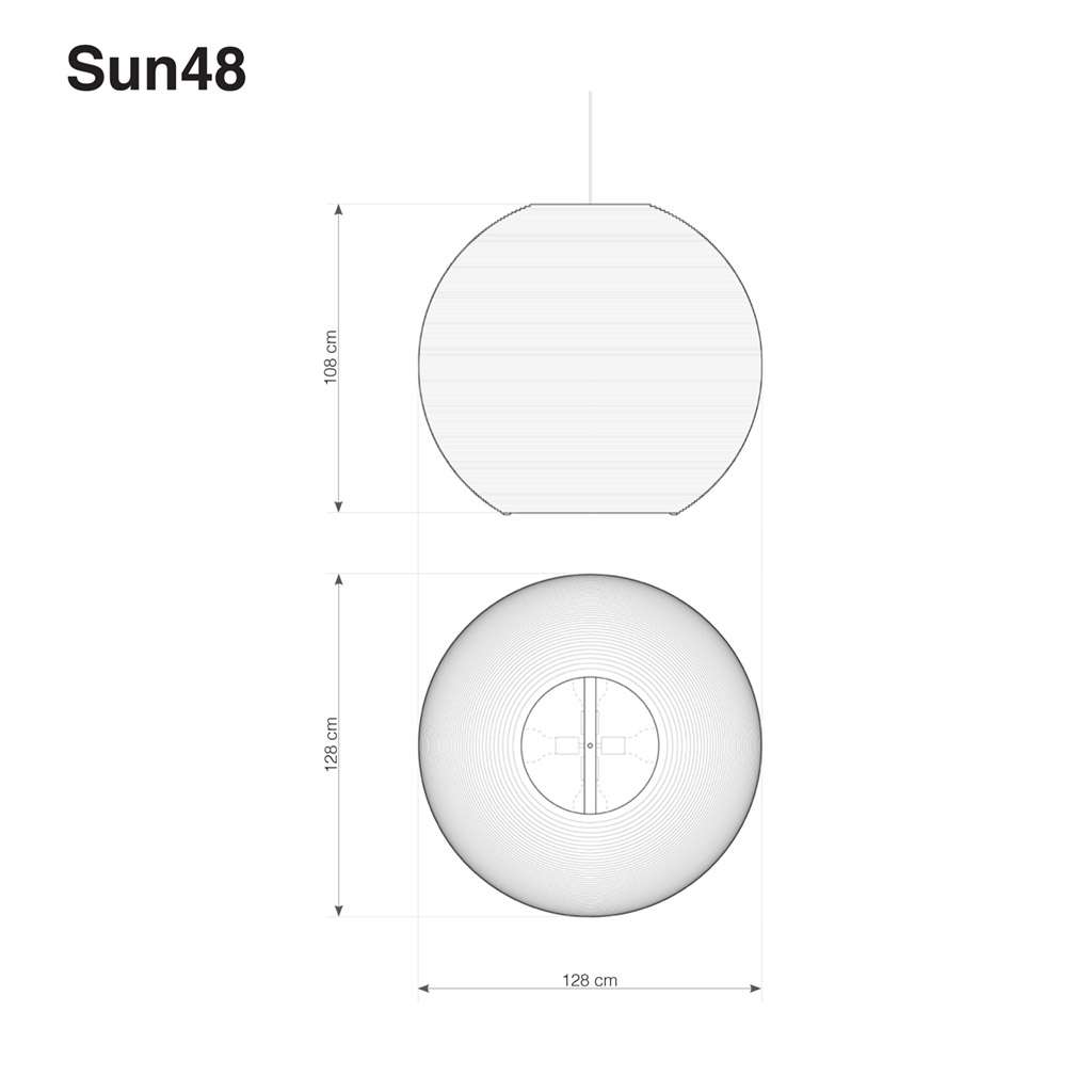graypants sun48 pendelleuchte technische zeichnung