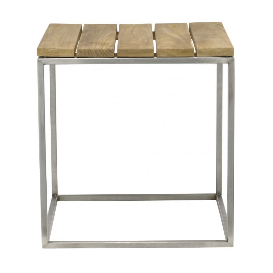 Jan Kurtz Lux Hocker - 45x45, Teak natur - Lagerabverkauf (natur)