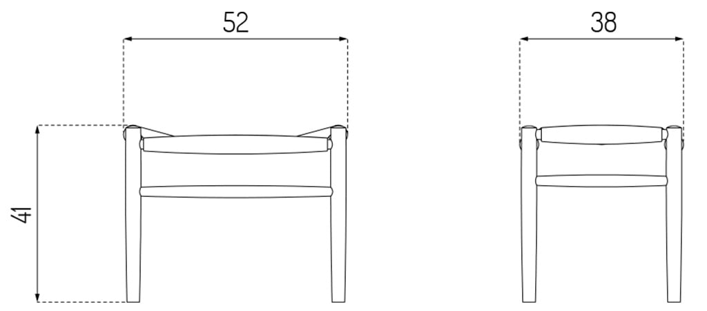 FDB Møbler J83 Hocker (Buche schwarz)
