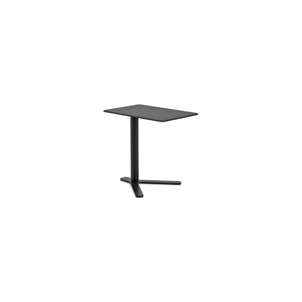 Lapalma Yo Outdoor Beistelltisch (rechteckig, schwarz lackiert, HPL Fenix schwarz)
