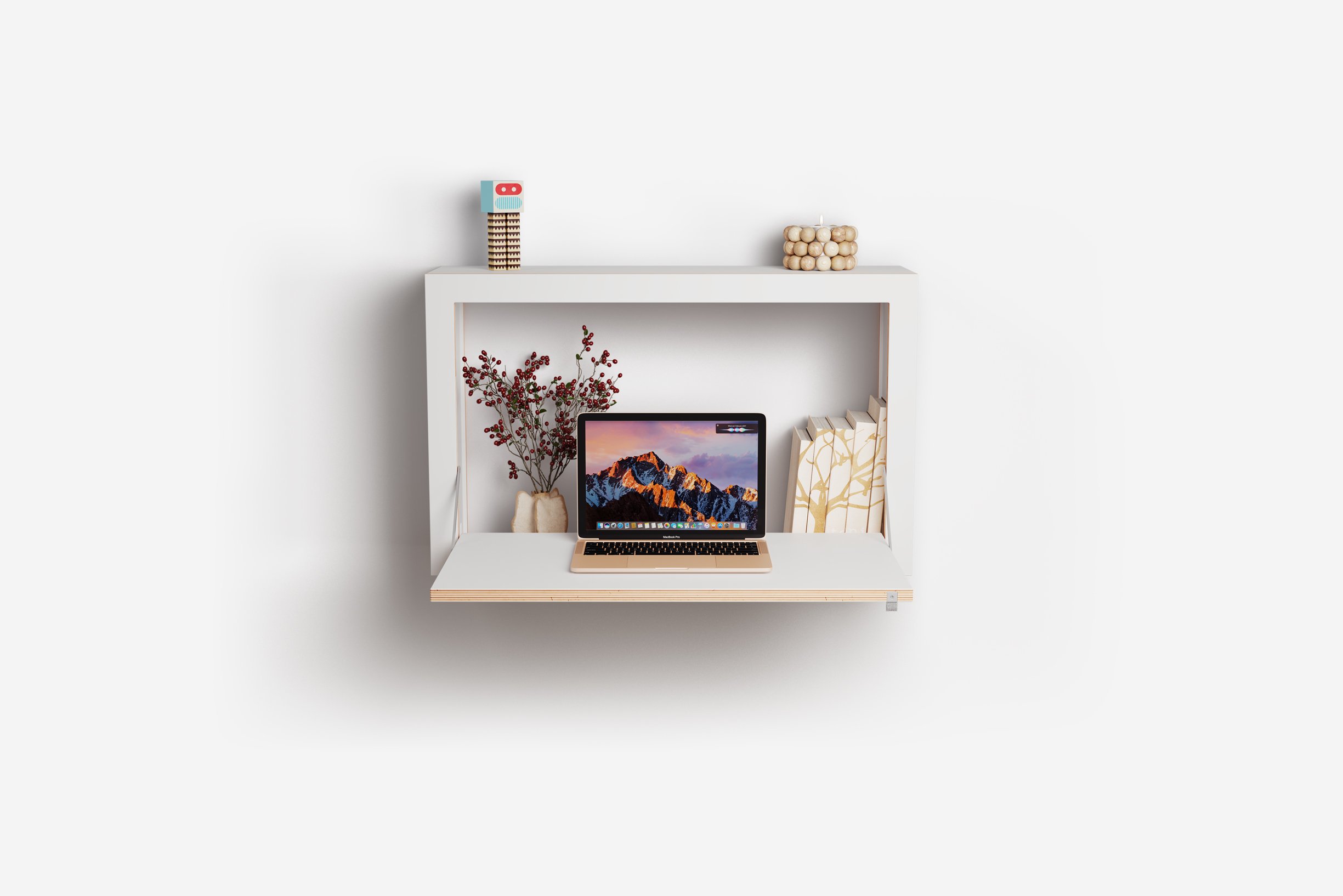Ambivalenz Fläpps Box Sekretär 80x50x20 (weiß)