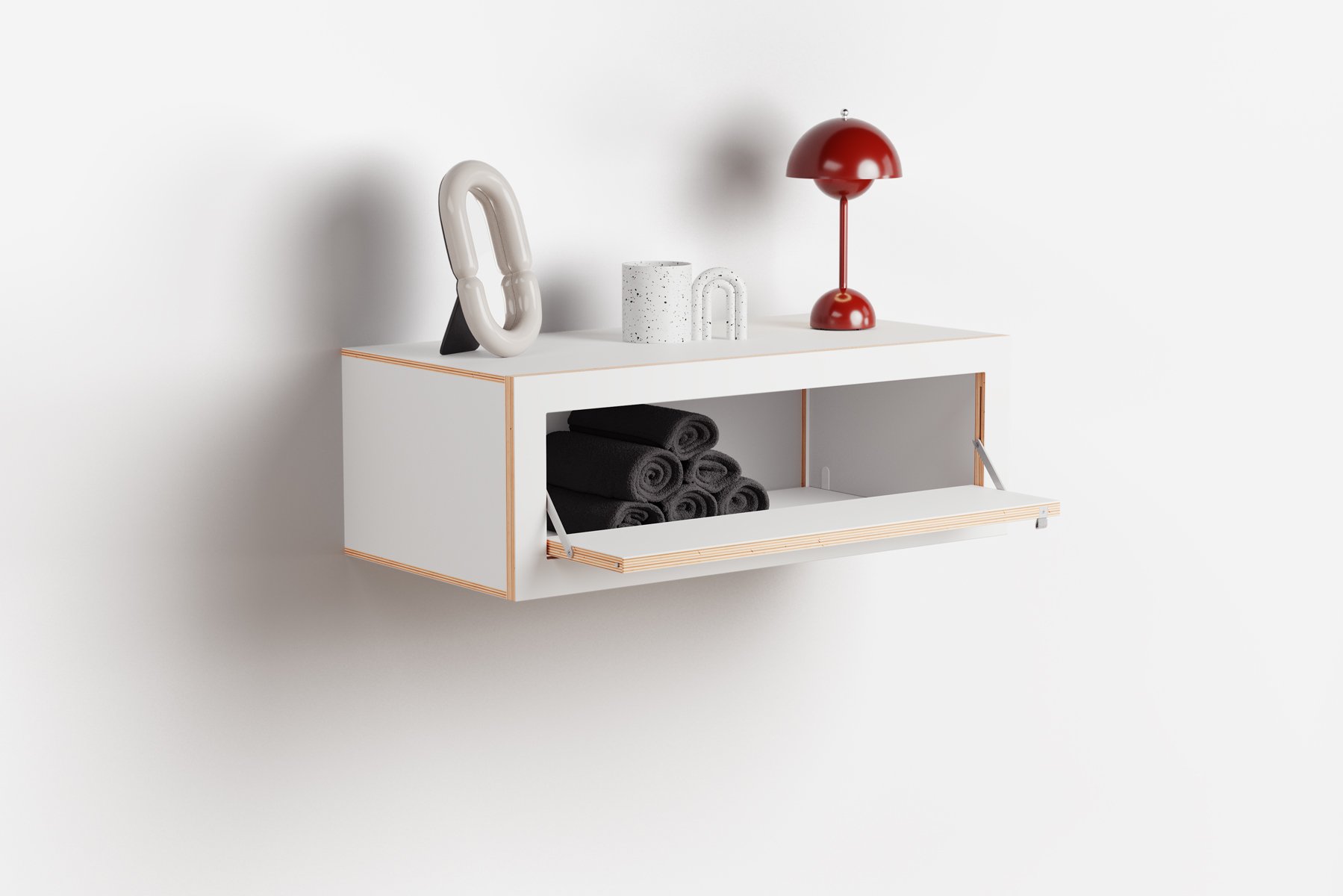 Ambivalenz Fläpps Box Wandkonsole 80x27x40 (weiß)