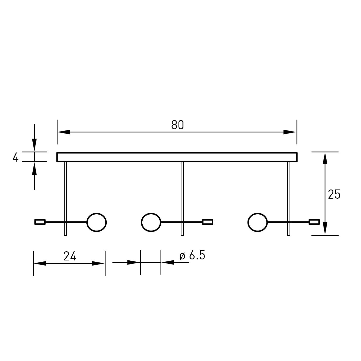 Absolut Lighting Absolut LED 3-flammig Deckenleuchte (schwarz)