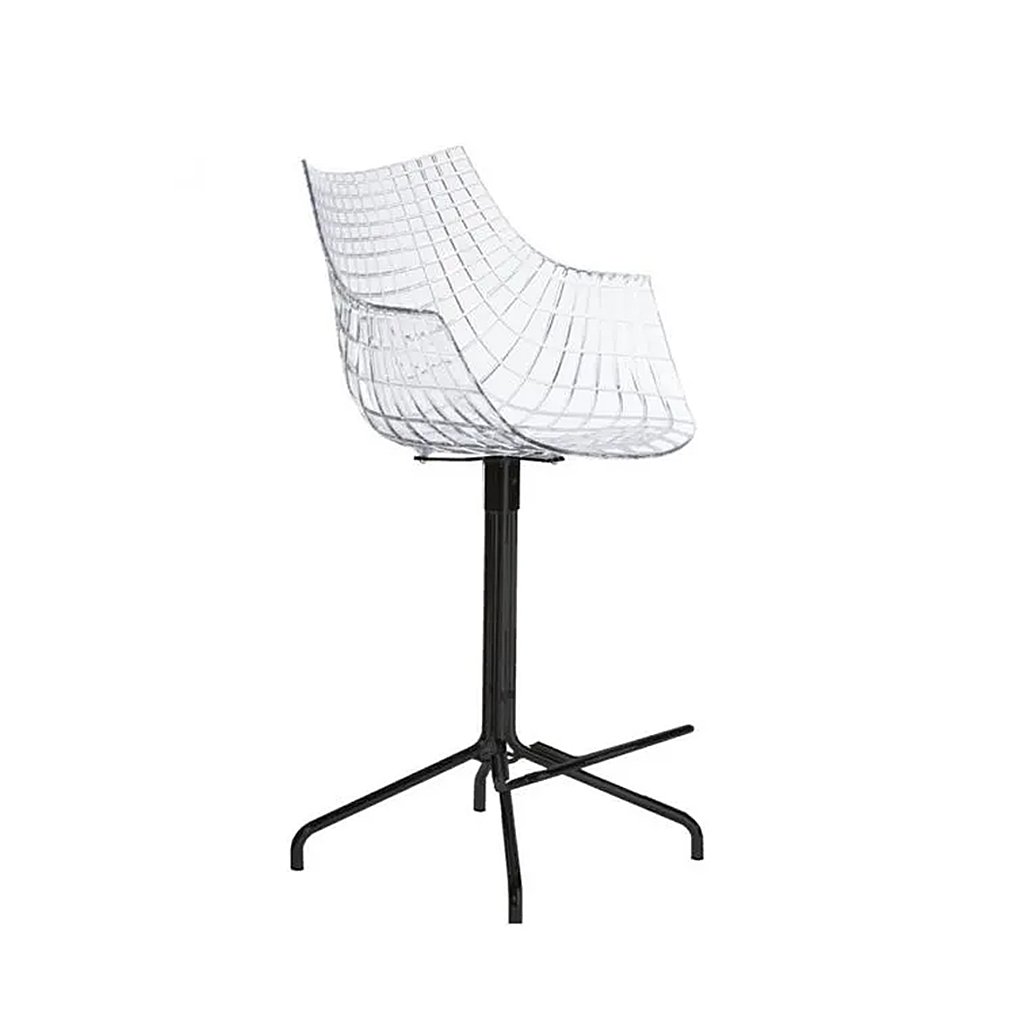 Driade Meridiana Barhocker (H 67cm, transparent, schwarz)