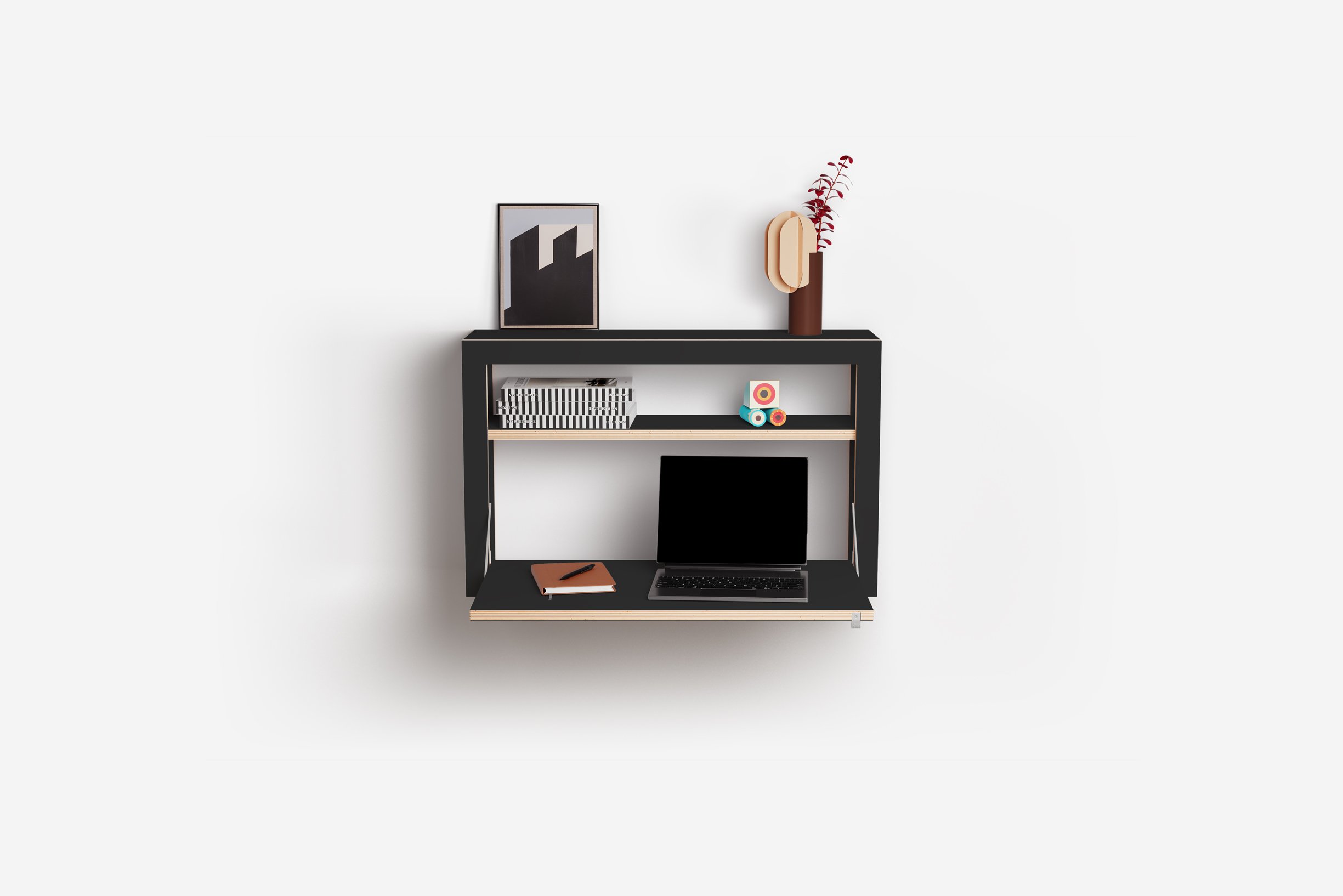 Ambivalenz Fläpps Box Sekretär 80x50x20 (weiß)
