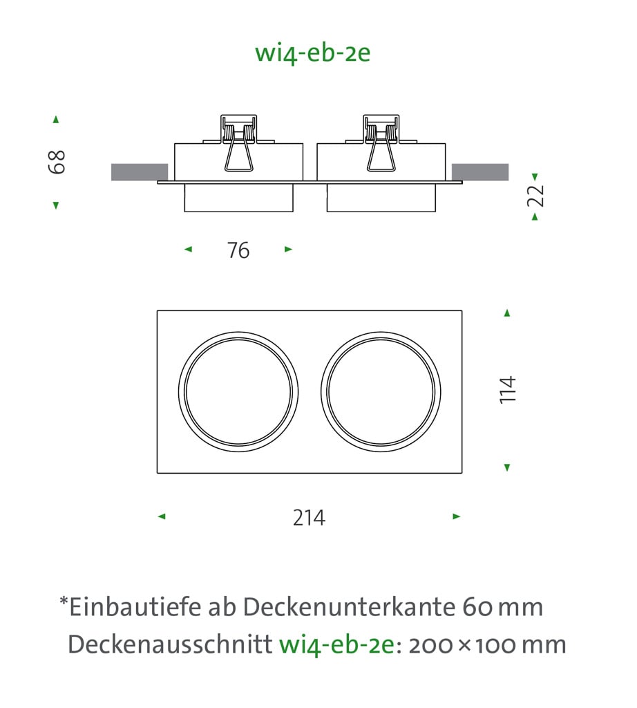 mawa design wittenberg 4 0 wi4 eb 2e einbaustrahler technische zeichnung