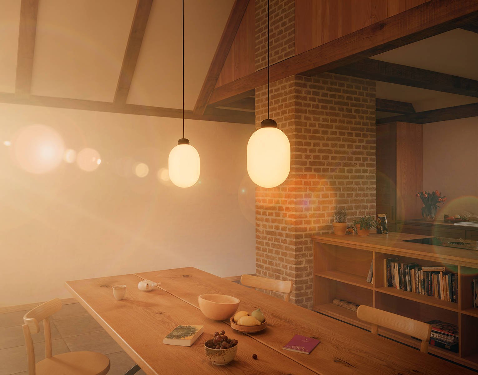 GRAU Sun LED höhenverstellbare Aufbau Pendelleuchte (Sand White)