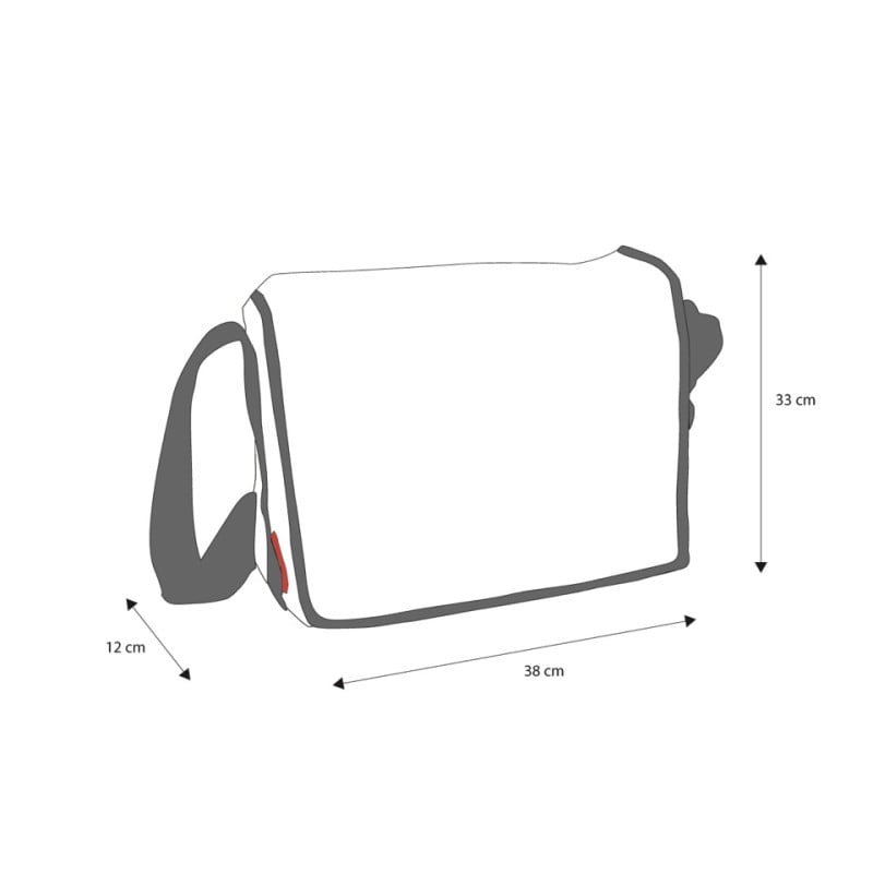 360° Taschen Barkasse Laptoptasche (weiß / Persenning grau, Stencil Aufschrift, Gurt grau)