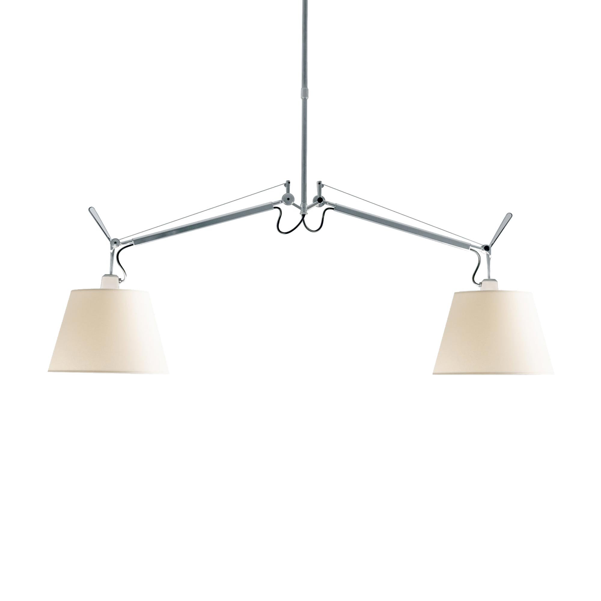 Artemide Tolomeo Basculante 2 Bracci Pendelleuchte (Ø 24cm Pergamentschirm)