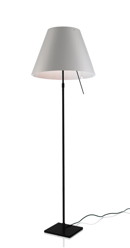 Luceplan Costanza Stehleuchte, Gestell schwarz (nebelweiß)