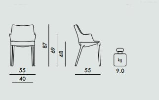 Kartell Eleganza Nia Missioni Sessel (Zigzag)