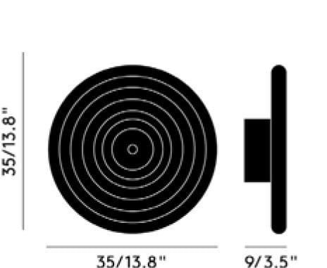 Tom Dixon Press Surface Large LED Wandleuchte (transparent)
