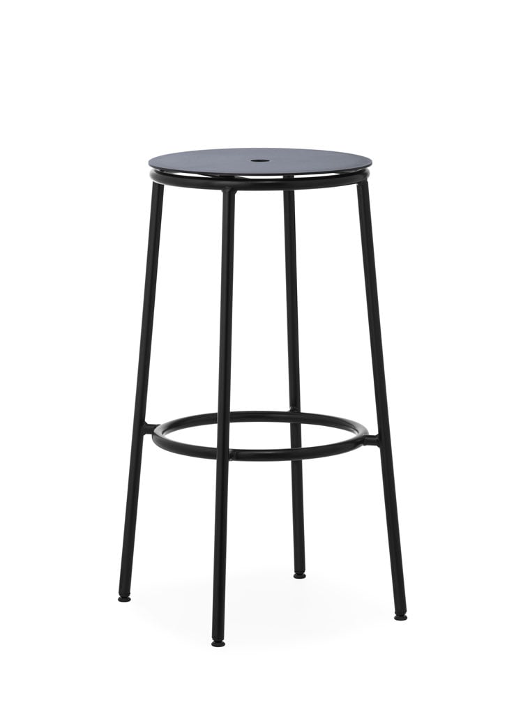 Normann Copenhagen Circa Barhocker (Aluminium schwarz, H 75cm)