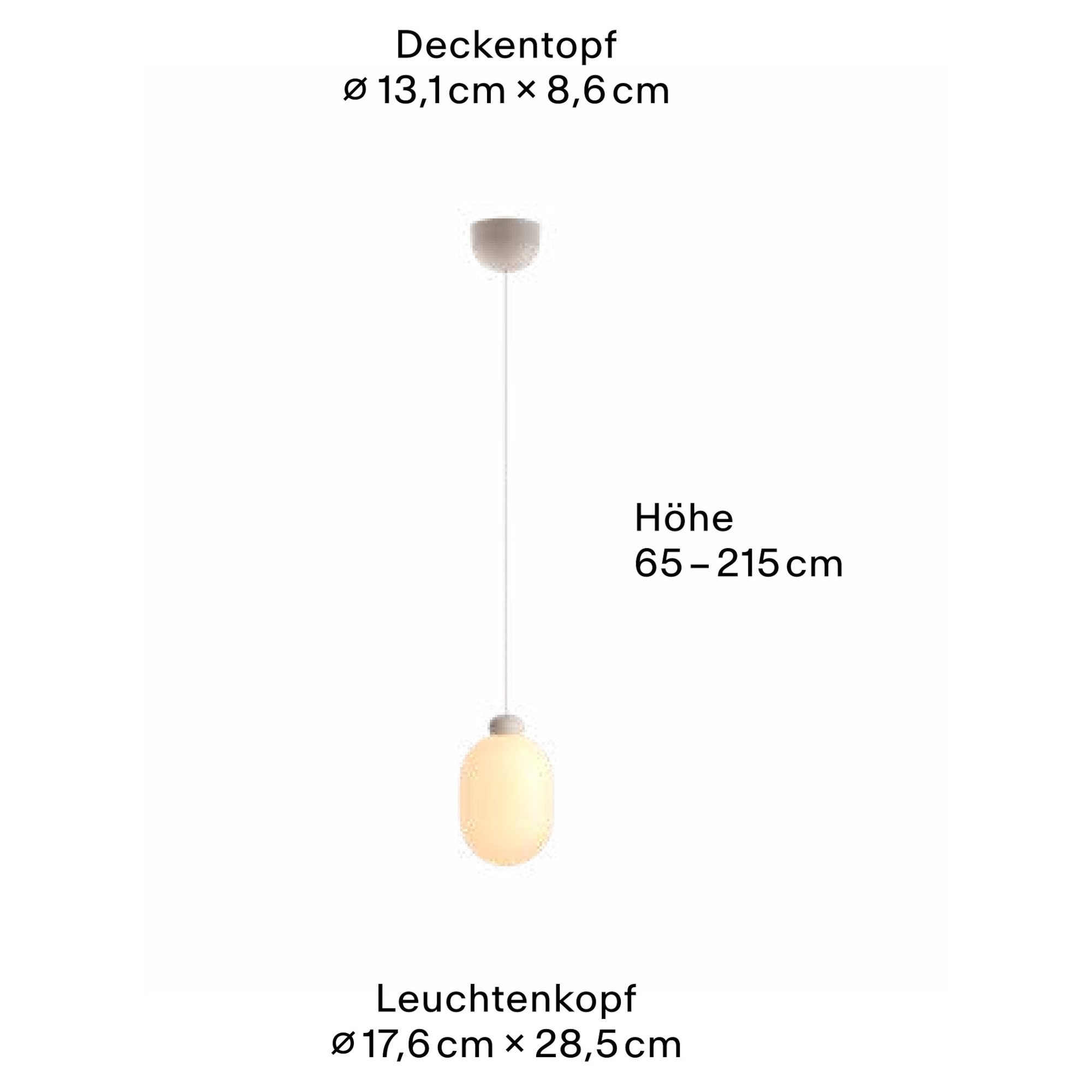 GRAU Sun LED höhenverstellbare Aufbau Pendelleuchte (Sand White)