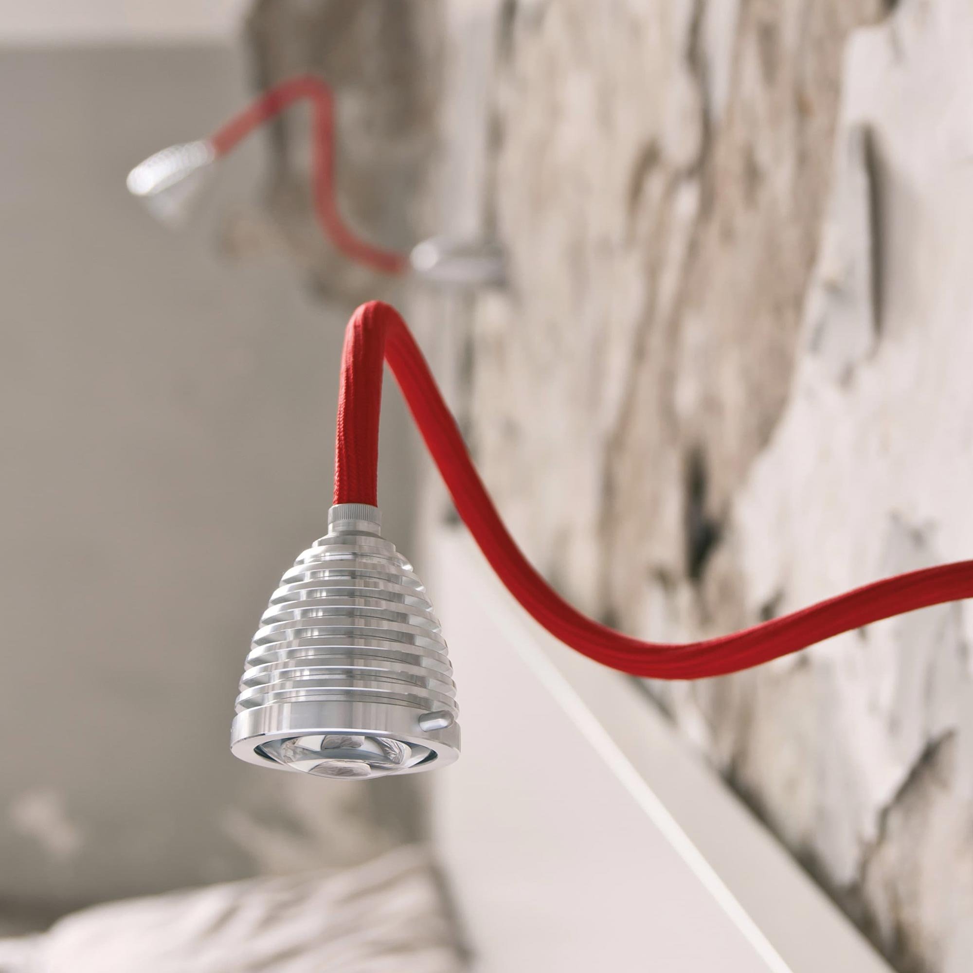less 'n' more Athene A-BWL2 Wandleuchte aluminium (Flexwelle Aluminium, LED dimmbar über Tastdimmer am Sockel)
