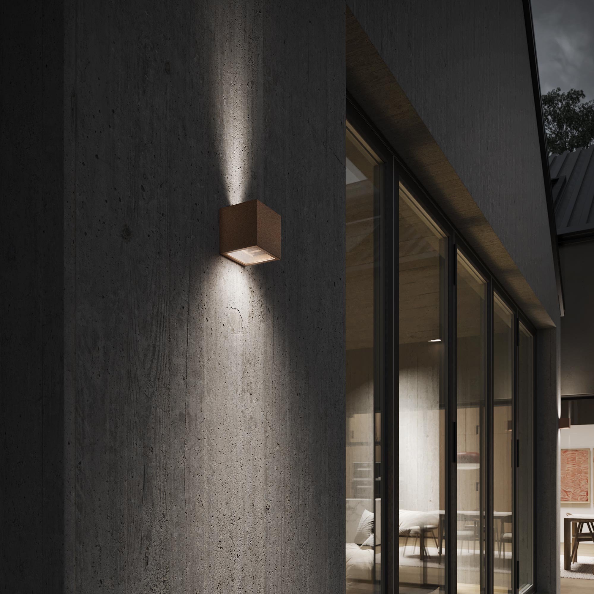 Light Point Cube XL LED Wandleuchte (rust)