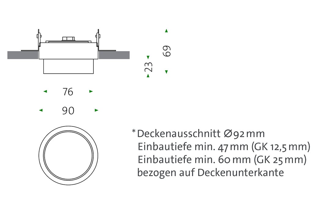Mawa Design Wittenberg 4.0 wi4-eb-1r-ep Einbaustrahler - chrom glänzend - 2700K - 38° - Lagerabverkauf