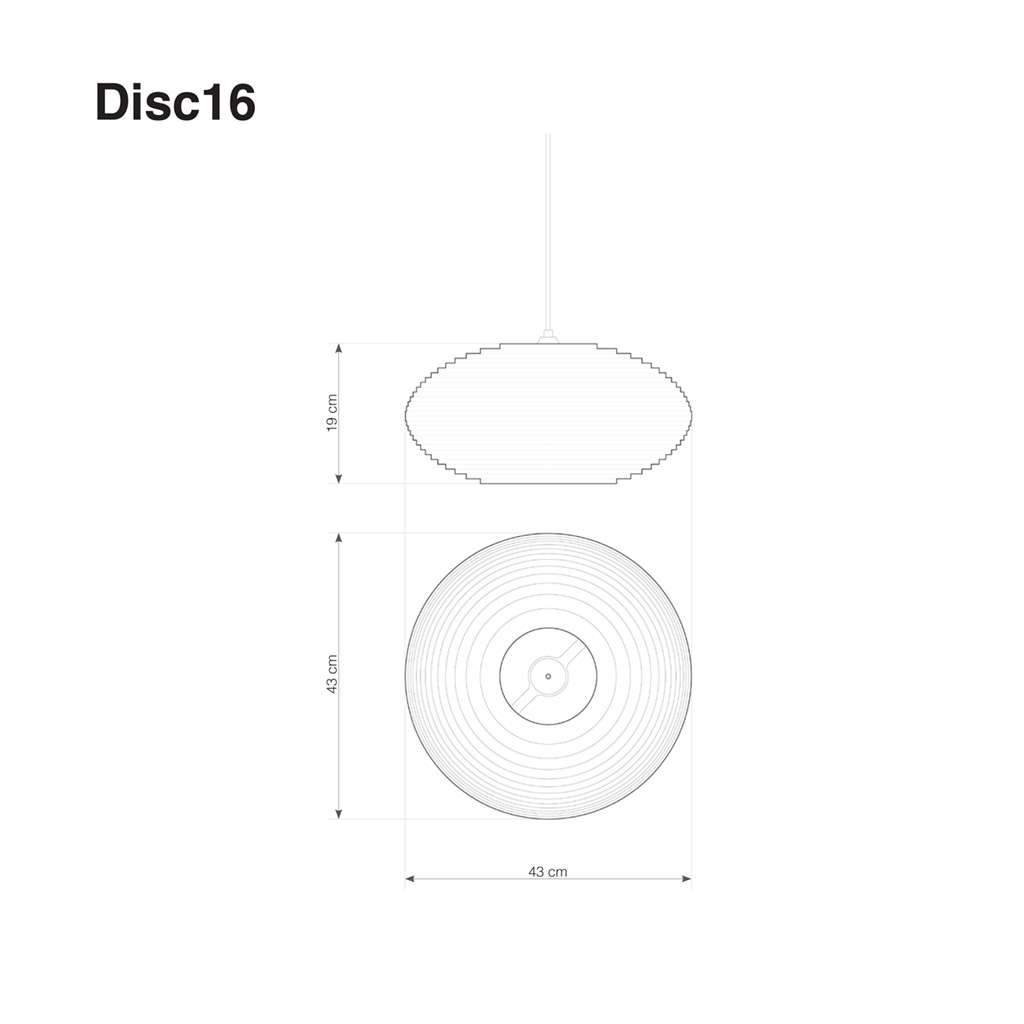graypants disc16 pendelleuchte technische zeichnung
