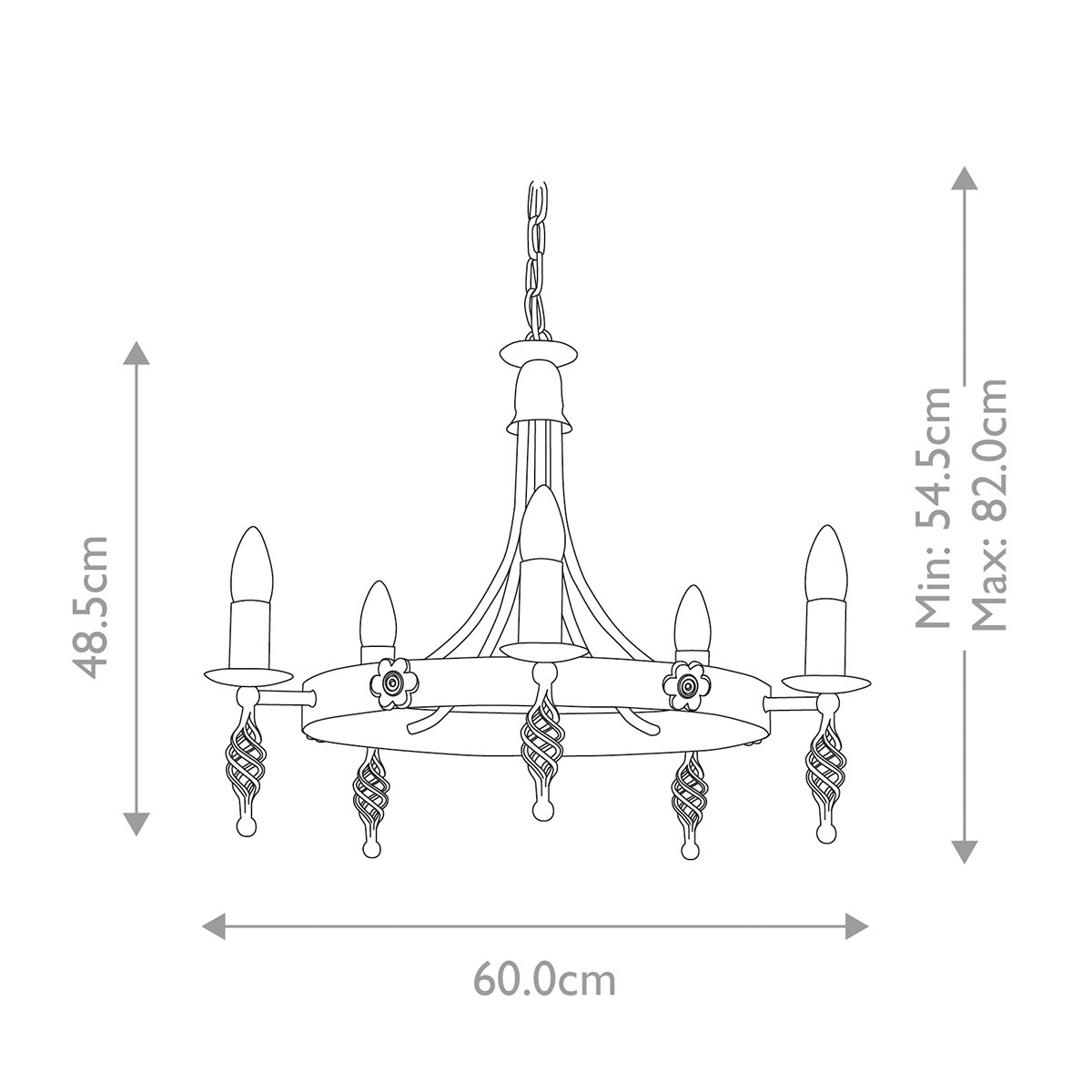 Elstead Lighting Belfry 5 Kronleuchter